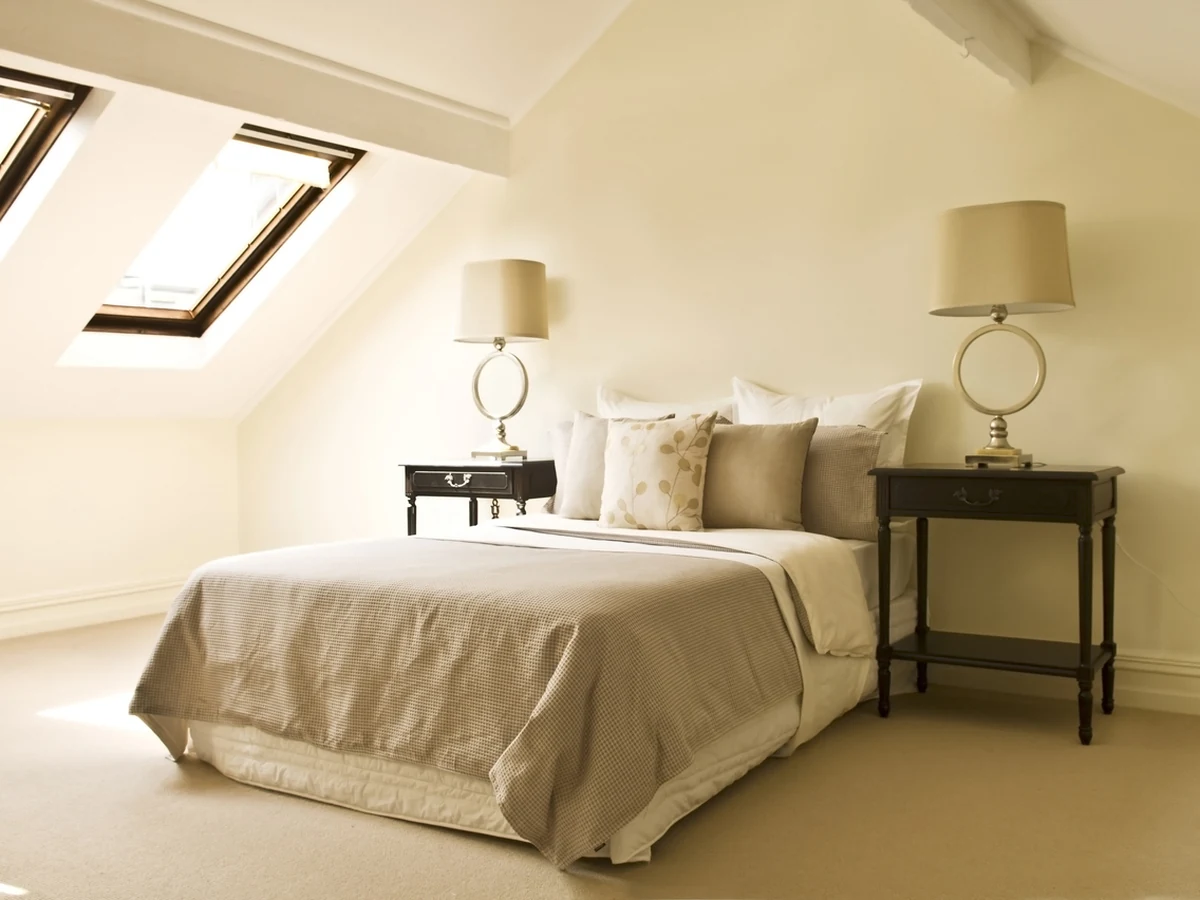 bedroom-painting-cream-loft-bedroom-altrincham-decorators Cream painted loft bedroom conversion in Altrincham