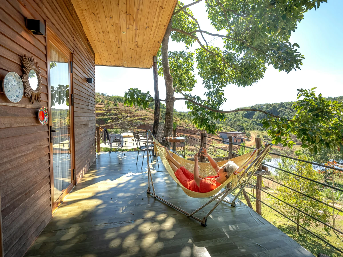 Wooden deck balcony painting in Altrincham